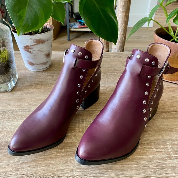 Wasco-25x by Qupid - size 6 (US) - burgundy pu - Picture 2 of 10